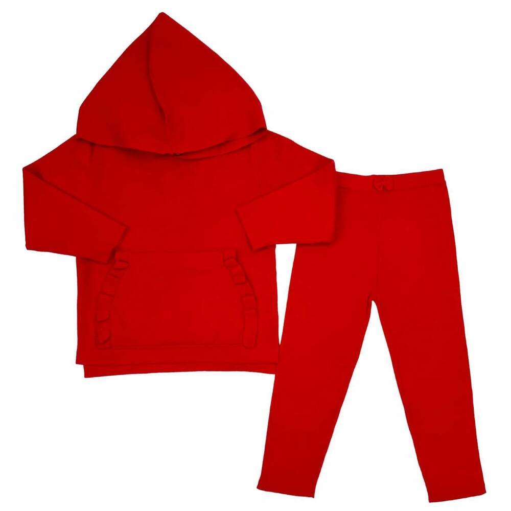 NEW VIGNETTE kids' hazel and polly sweatshirt set in red